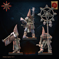 3D Printed Chaos Cultists Command Group by Lost Kingdom Miniatures