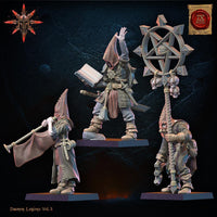3D Printed Chaos Cultists Command Group by Lost Kingdom Miniatures