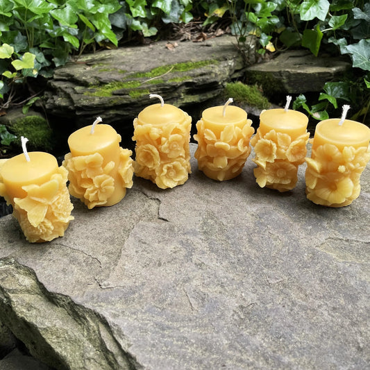 Flower Butterfly Set of 6 Beeswax Candles - BIG FRENCHIES