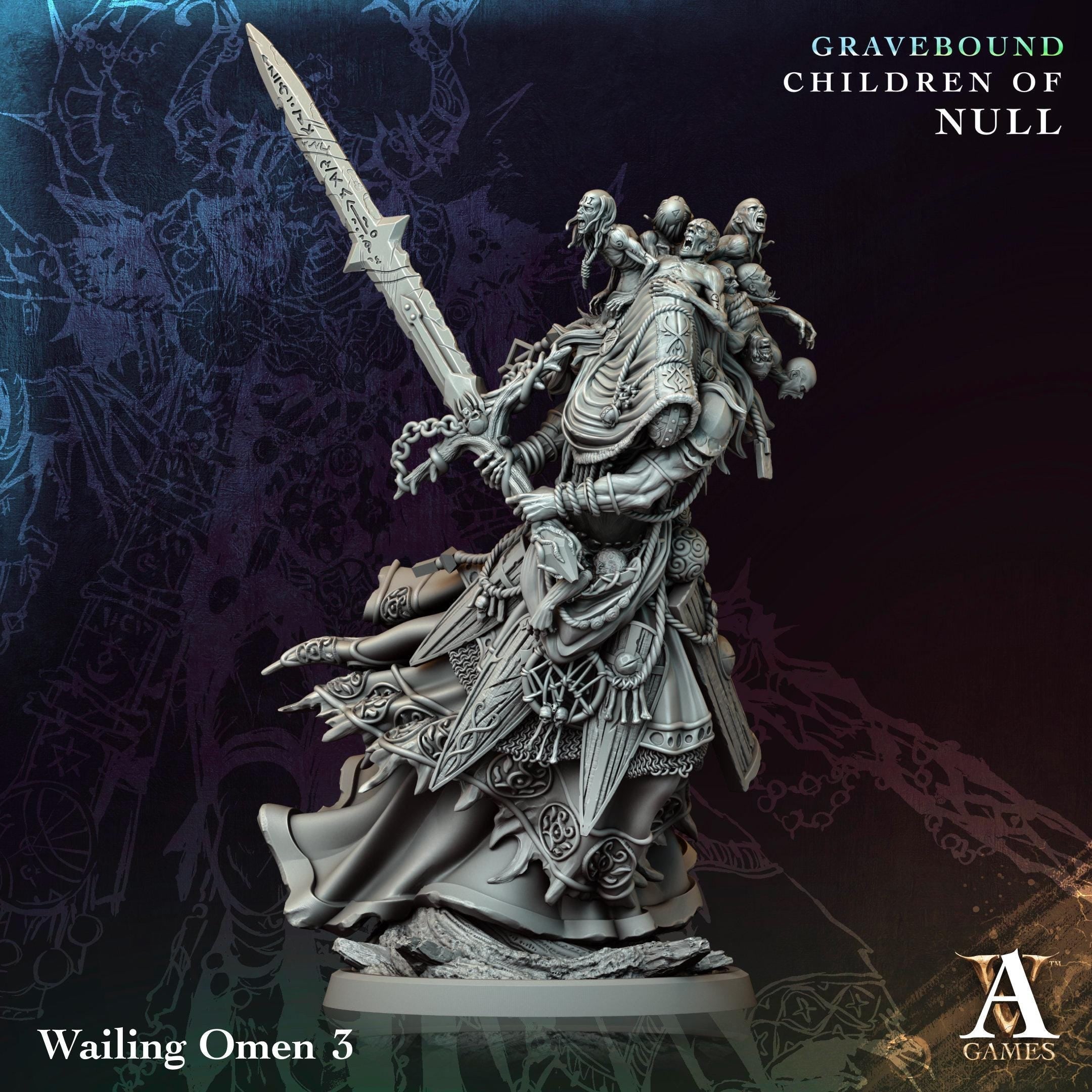 3D Printed Wailing Omens by Archvillain Games