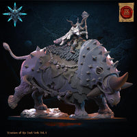 3D Printed Wasteland Wooly Trihorn by Lost Kingdom Miniatures