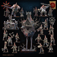 3D Printed Chaos Cultists Command Group by Lost Kingdom Miniatures