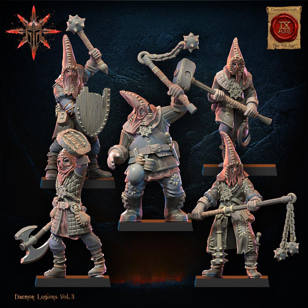 3D Printed Chaos Cultists x10 by Lost Kingdom Miniatures