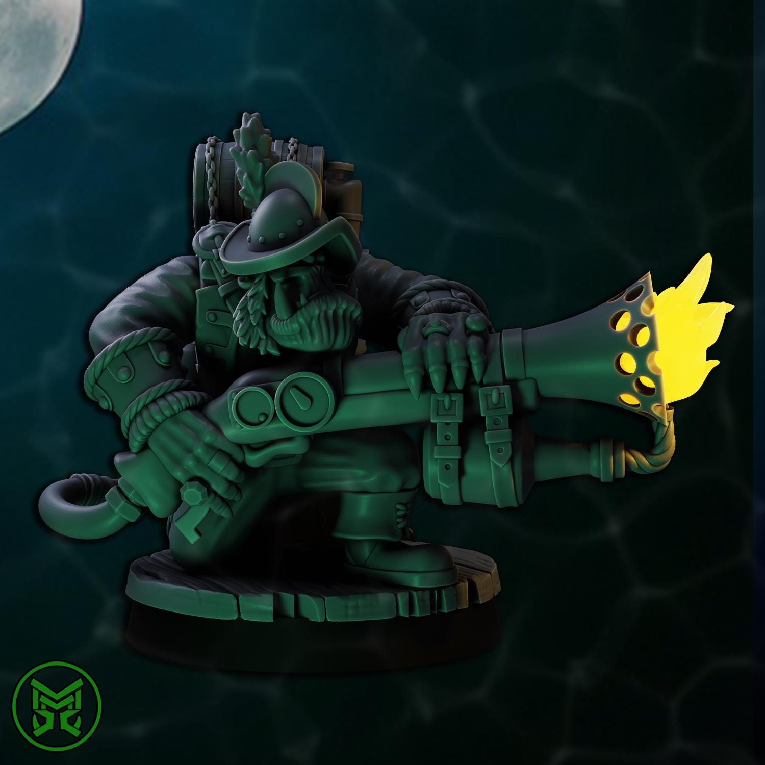 3d Printed Ork Pirate Commandos x4 by Mekka Miniatures
