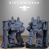 3D Printed GrimGuard Power Armor x5 by StationForge Miniatures