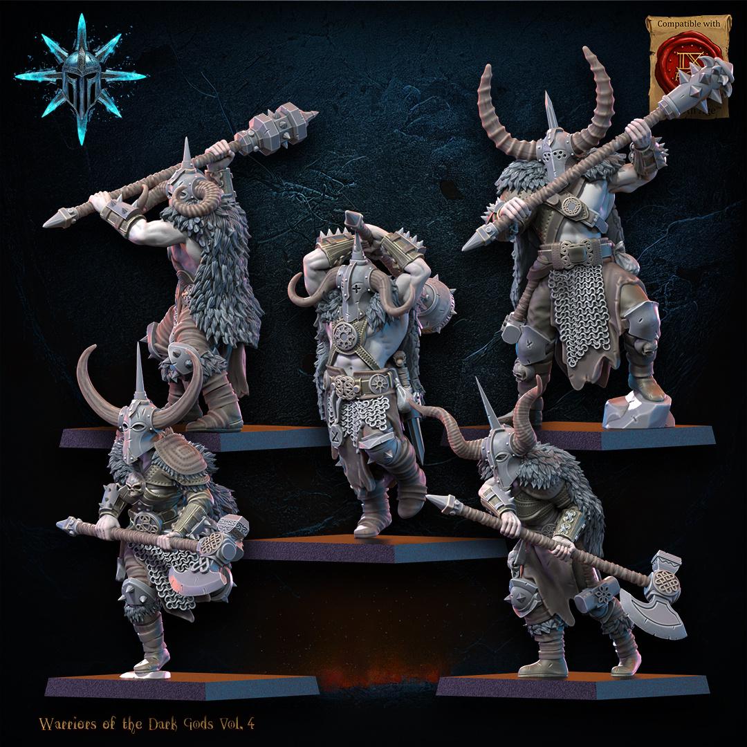 3D Printed Heavy Weapon Barbarian Regiment x10 by Lost Kingdom Miniatures