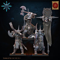 3D Printed Heavy Weapon Chaos Barbarian Command Group by Lost Kingdom Miniatures