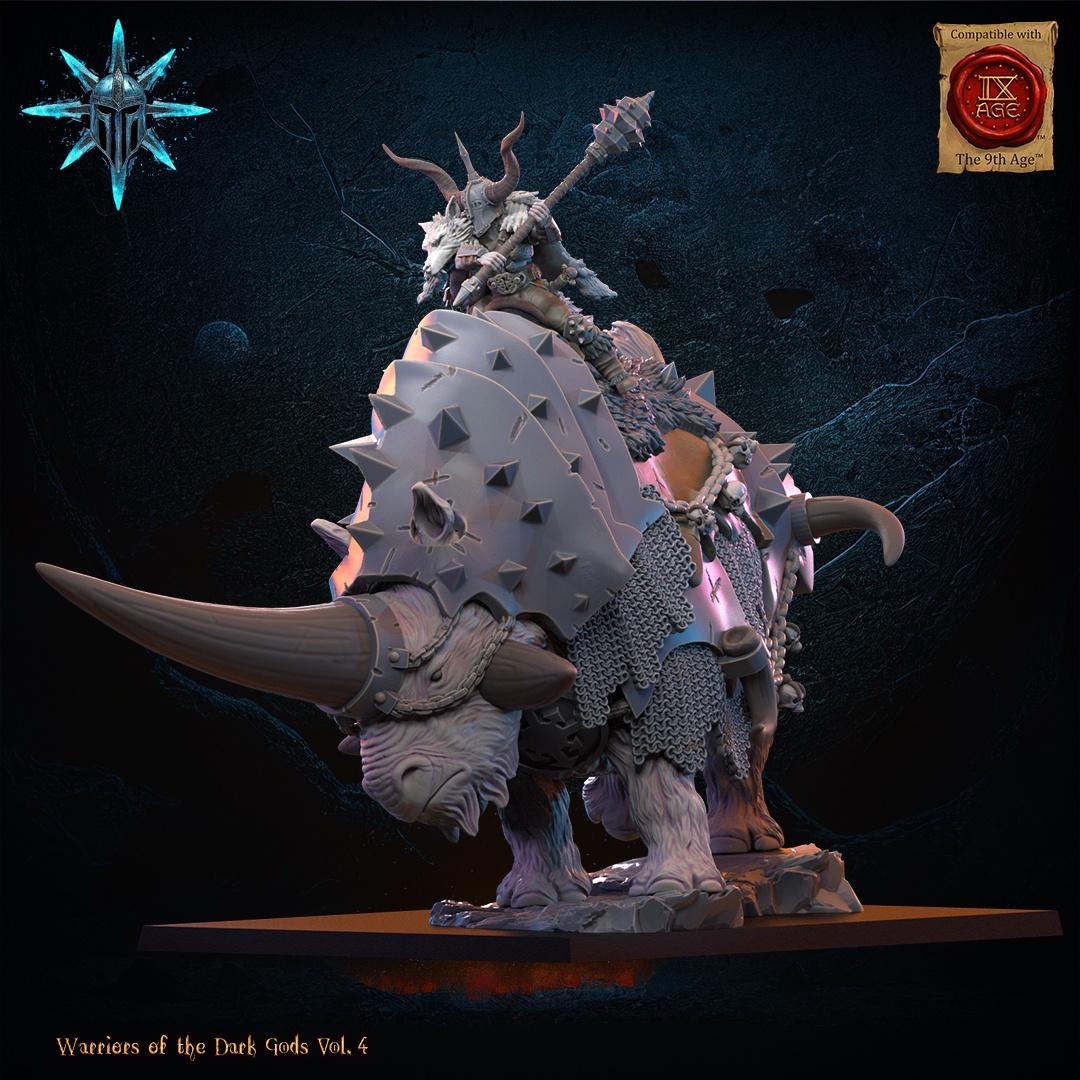 3D Printed Wasteland Wooly Trihorn by Lost Kingdom Miniatures