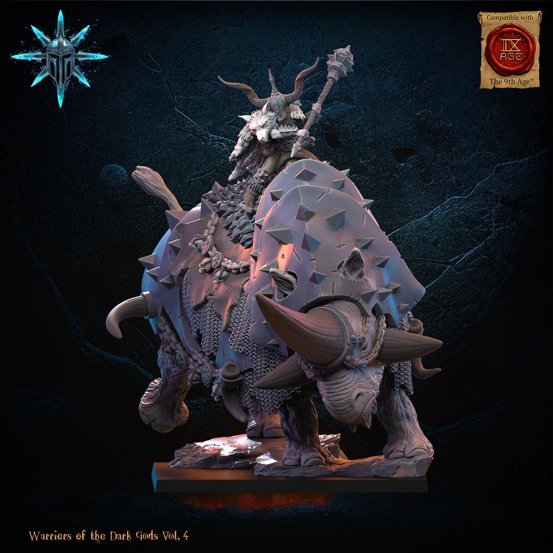 3D Printed Wasteland Wooly Trihorn by Lost Kingdom Miniatures
