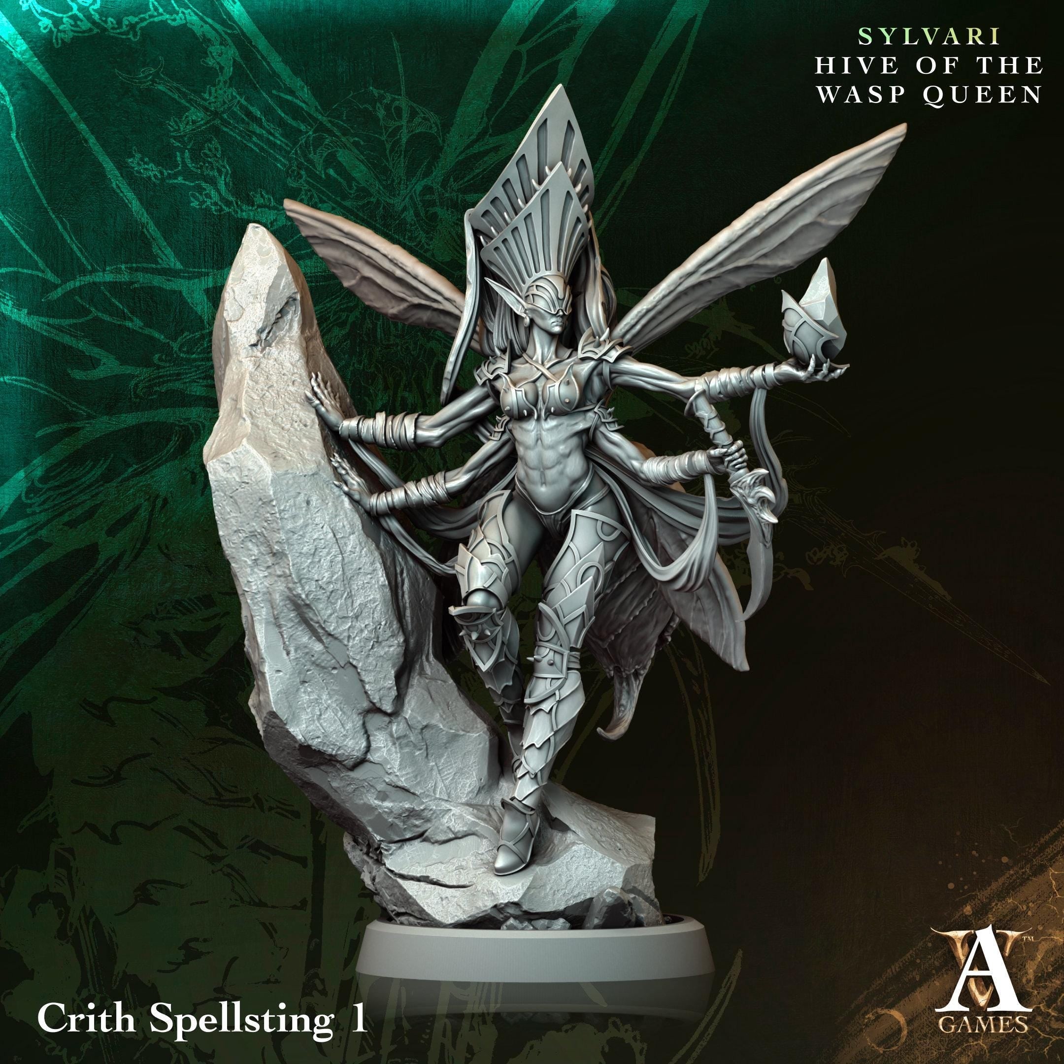 3D Printed Crith Spellsting by Archvillain Games