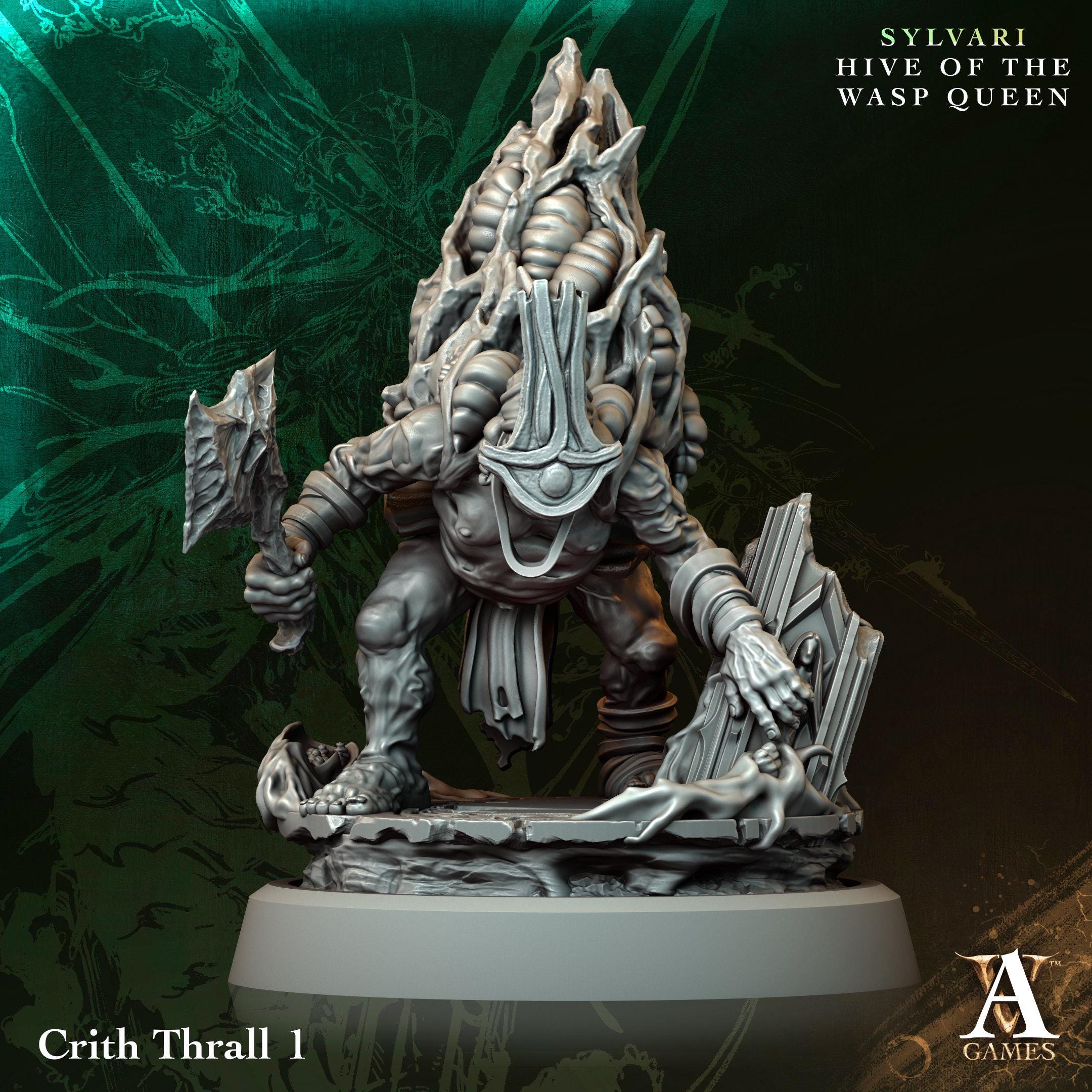 3D Printed Crith Thrall by Archvillain Games