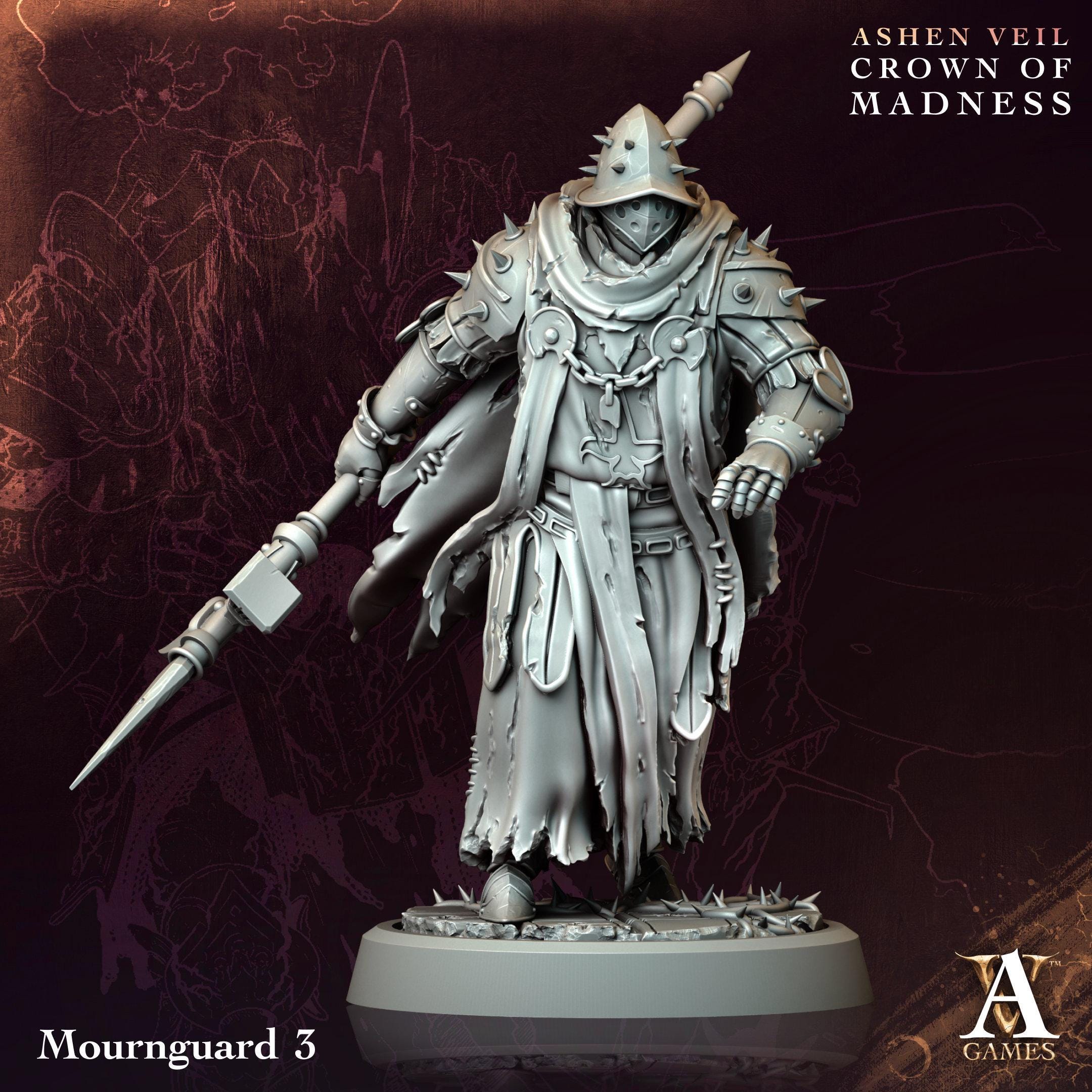 3D Printed Mournguards by Archvillain Games