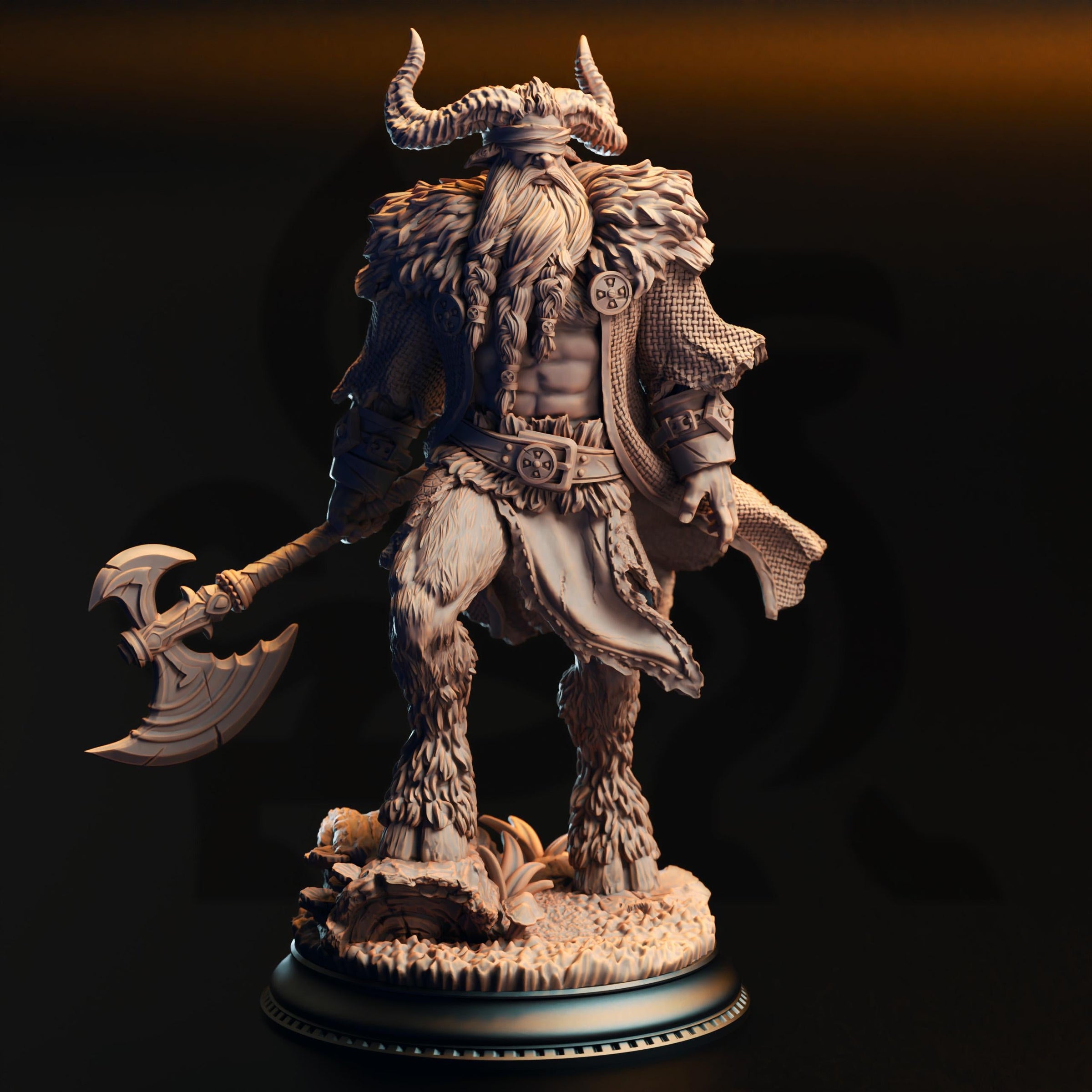 3D Printed Satyr Barbarian by DM Stash