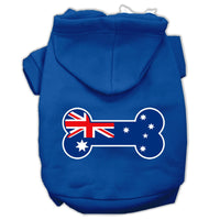 Pet Hoodie "Bone Shaped Australian Flag"