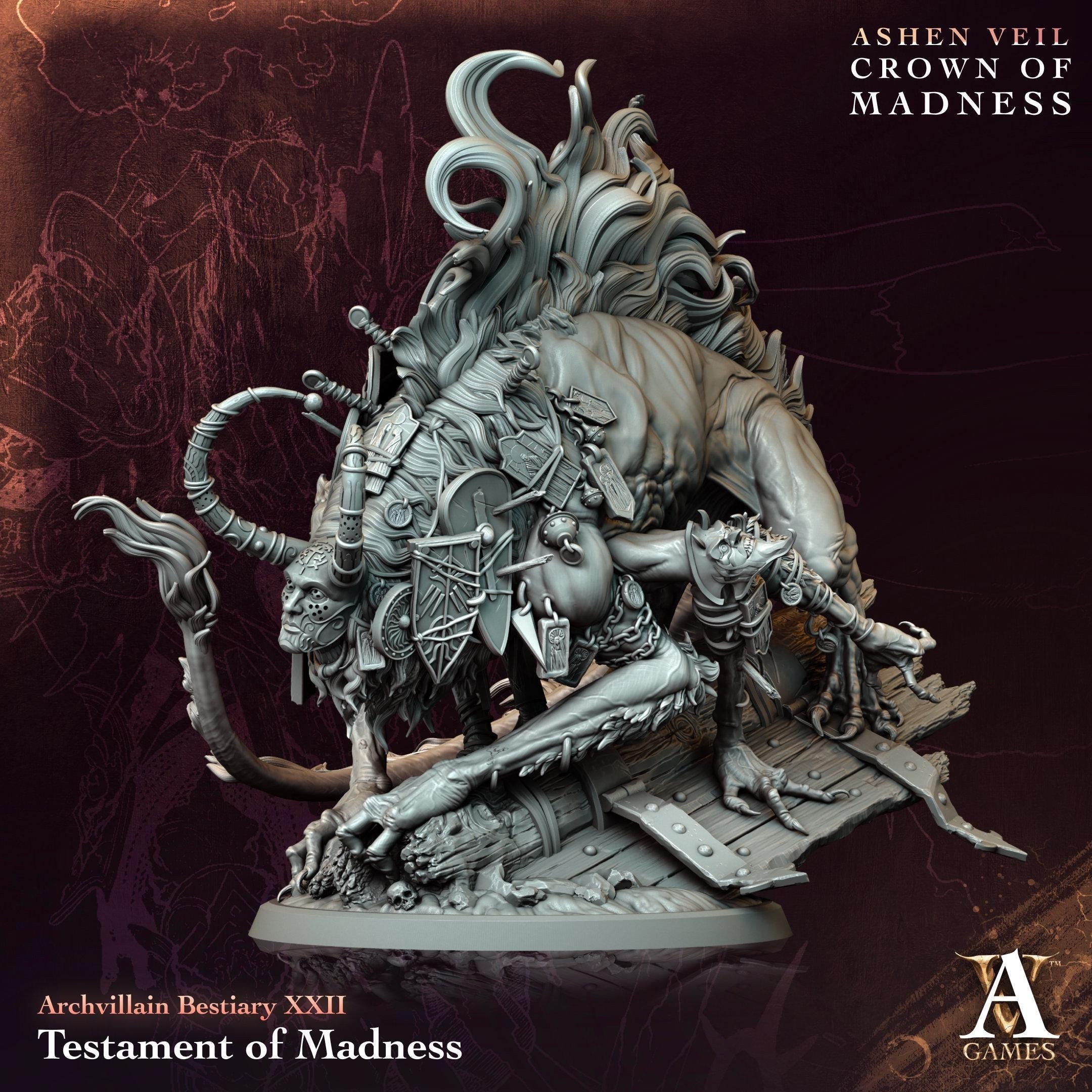 3D Printed Testament of Madness by Archvillain Games
