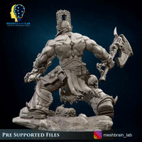 3d Printed Doom Marine Berserker Champion By Meshbrain Labs Miniatures