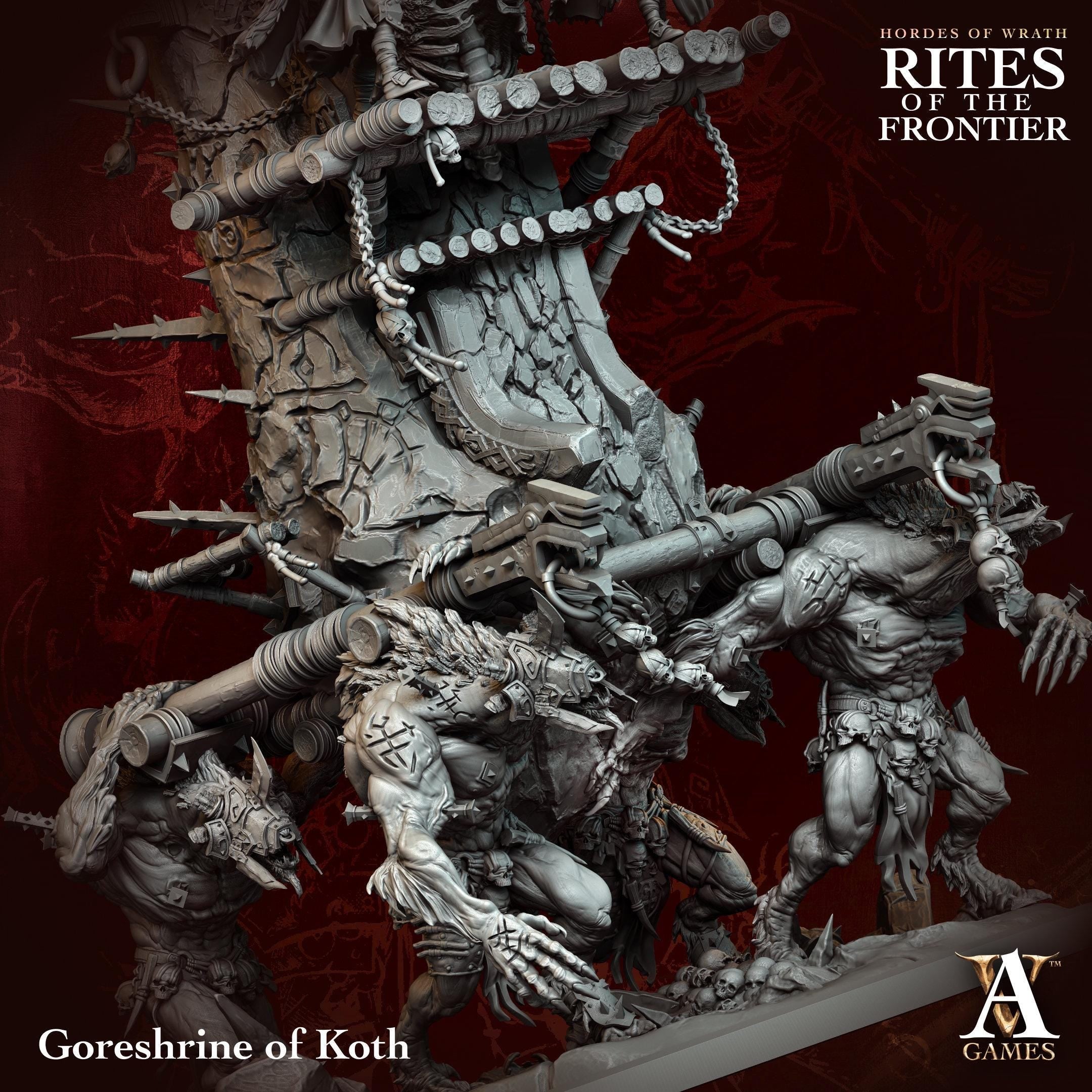 3D Printed Goreshrine of Koth by Archvillain Games