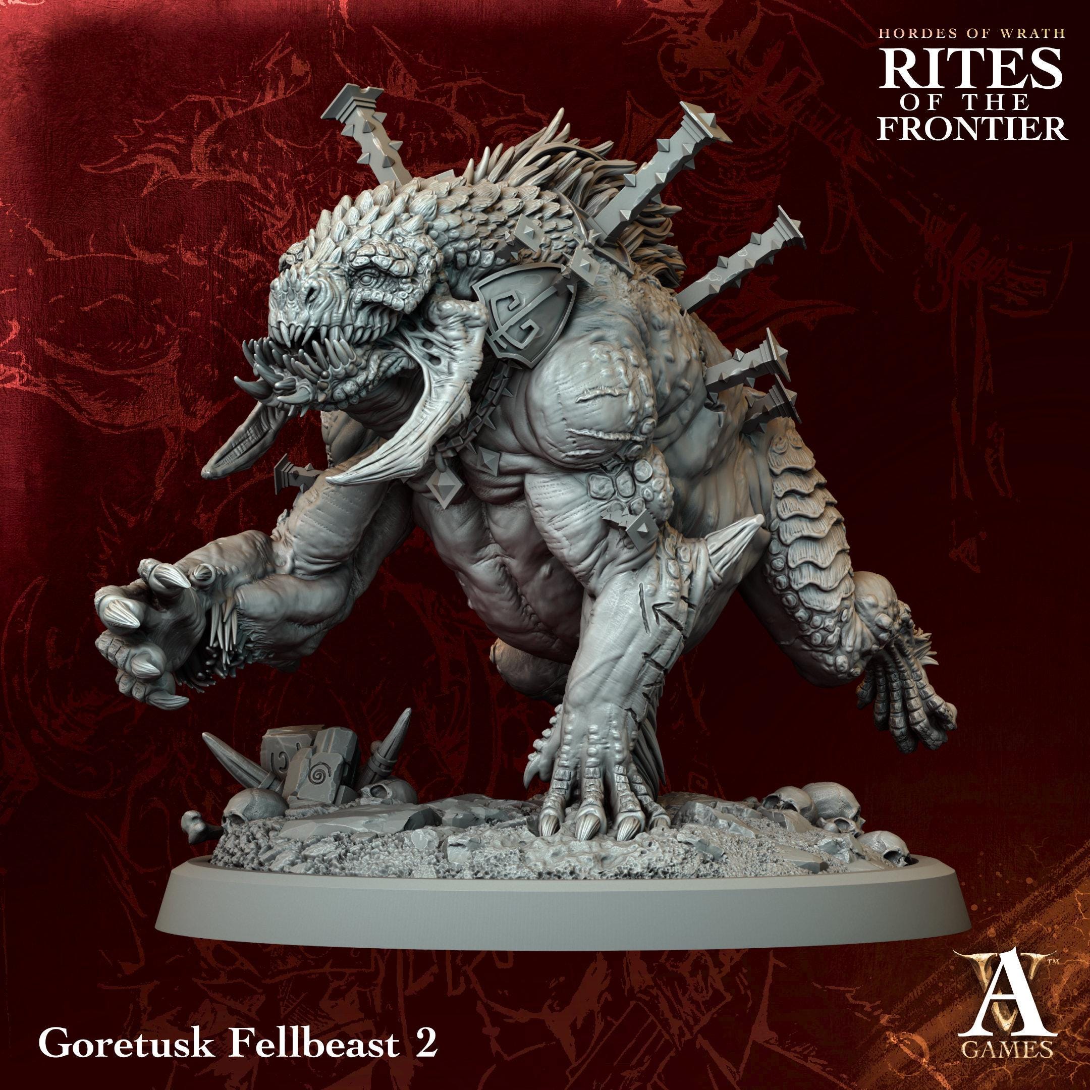 3D Printed Goretusk Fellbeasts by Archvillain Games