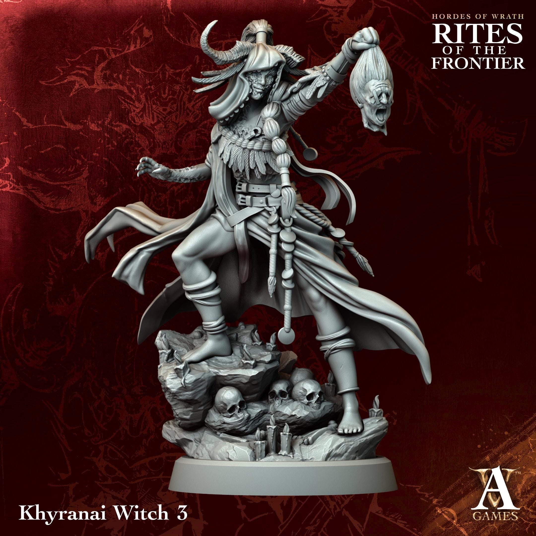 3D Printed Khyranai Witches by Archvillain Games