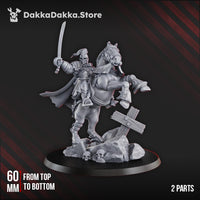 3D Printed Trench Commander on Horse by DakkaDakka Mininatures
