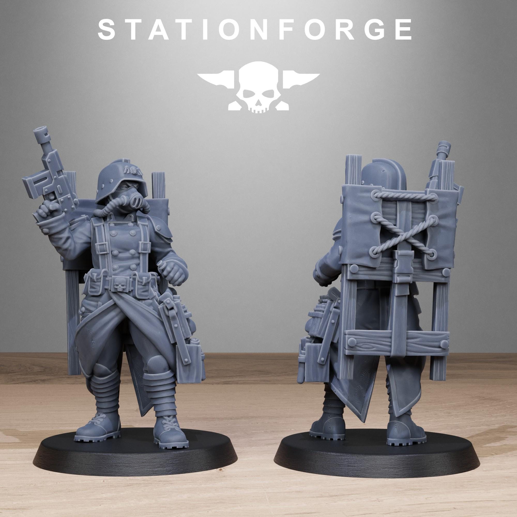 3D Printed GrimGuard Sisters by StationForge Miniatures
