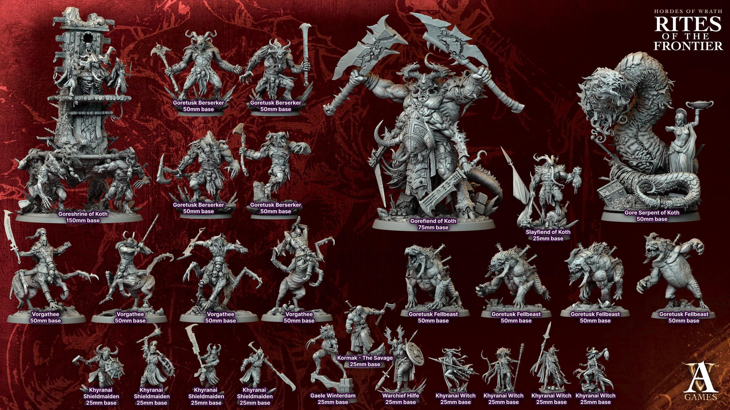 3D Printed Goretusk Berserkers by Archvillain Games