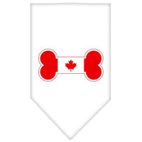 Pet and Dog Bandana Screen Printed, "Bone Shaped Canadian Flag"
