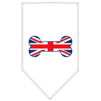 Pet and Dog Bandana Screen Printed, "Bone Shaped UK Flag"