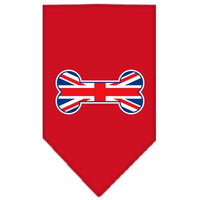 Pet and Dog Bandana Screen Printed, "Bone Shaped UK Flag"