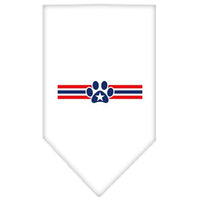 Pet and Dog Bandana Screen Printed, "Patriotic Star Paw"