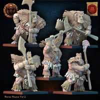 3D Printed Roroa Khans Tiki Regiment x10 by Lost Kingdom Miniatures