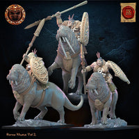 3D Printed Rora Khan Tusk Riders by Lost Kingdom Miniatures