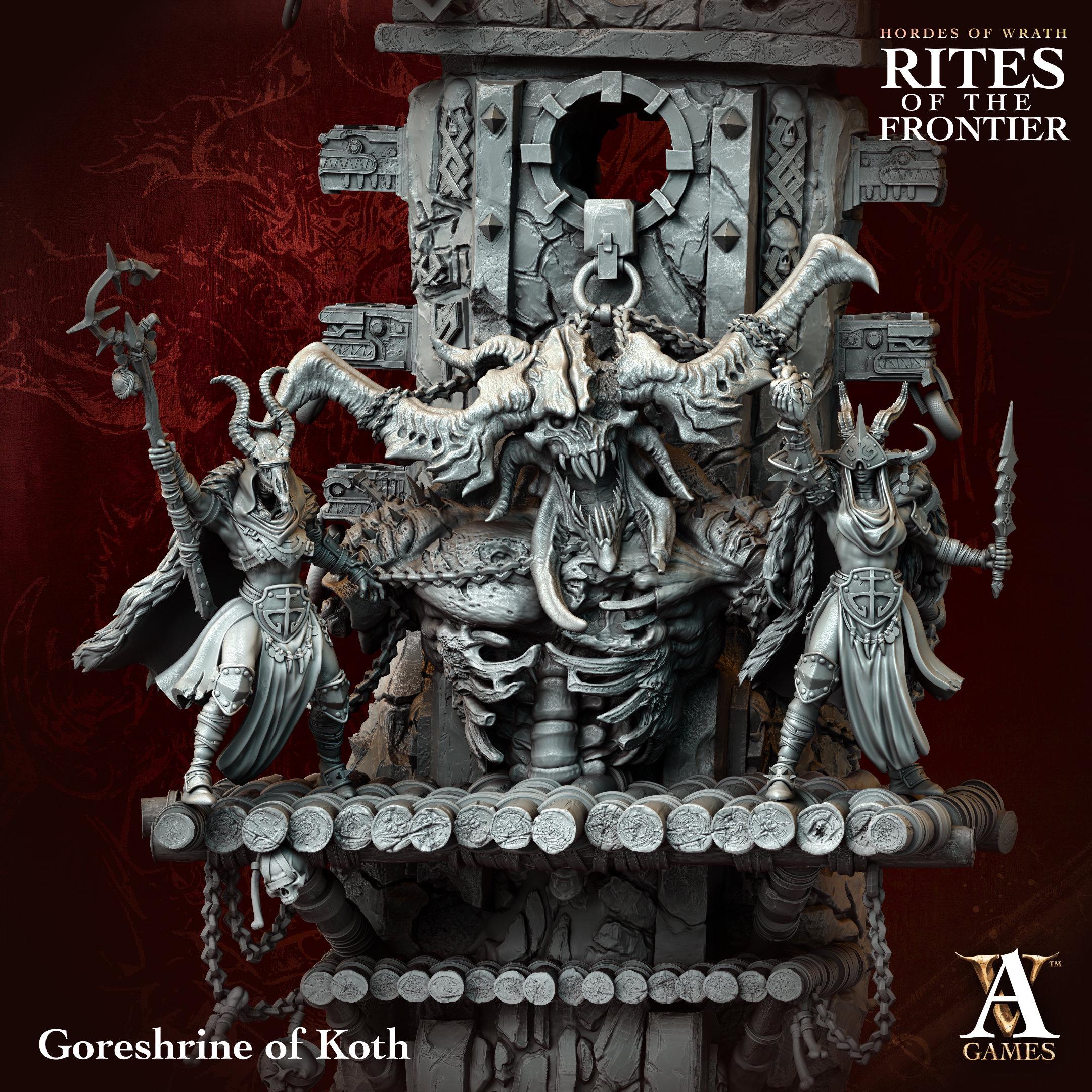 3D Printed Goreshrine of Koth by Archvillain Games