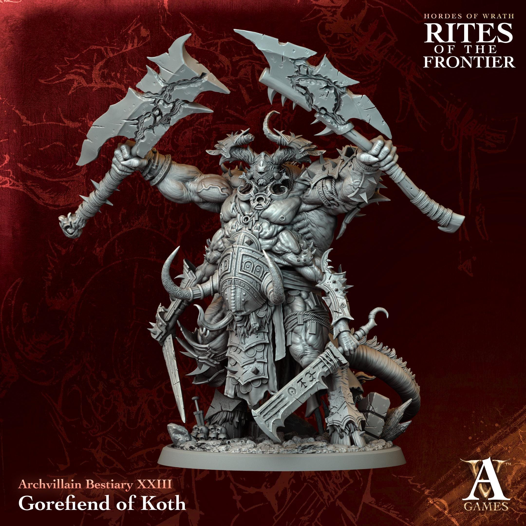 3D Printed Gorefiend of Koth by Archvillain Games