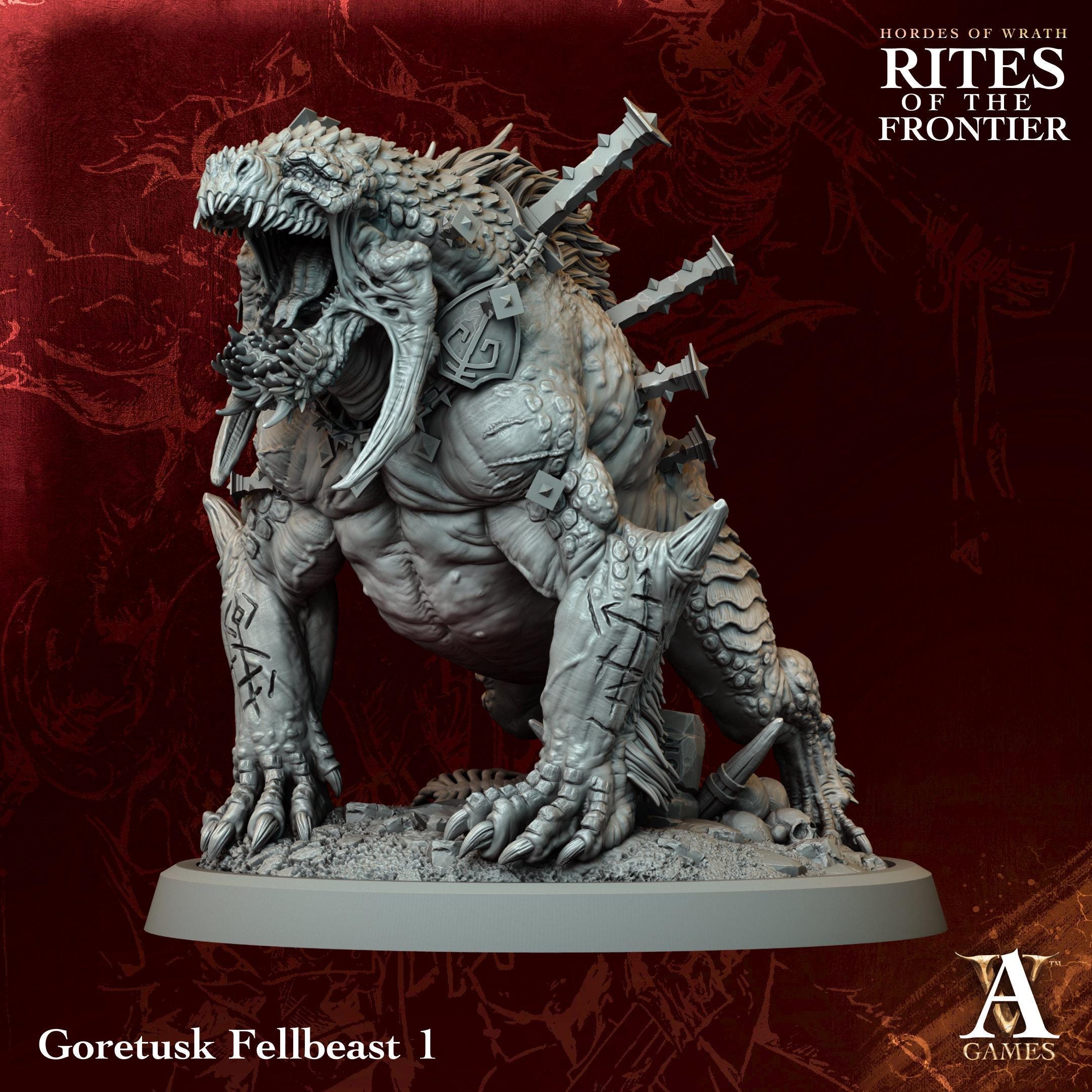 3D Printed Goretusk Fellbeasts by Archvillain Games
