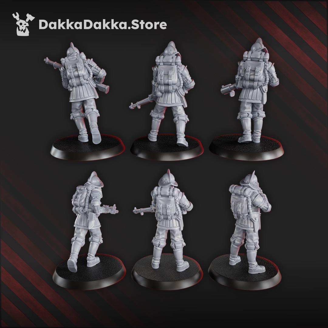 3D Printed Trench Elite Conquistadors x6 by DakkaDakka Mininatures