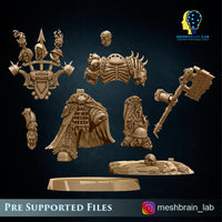 3d Printed Doom Marine Executor Lord By Meshbrain Labs Miniatures