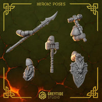 3d Printed Anvil Wardens Heroic Poses by Greytide Studio