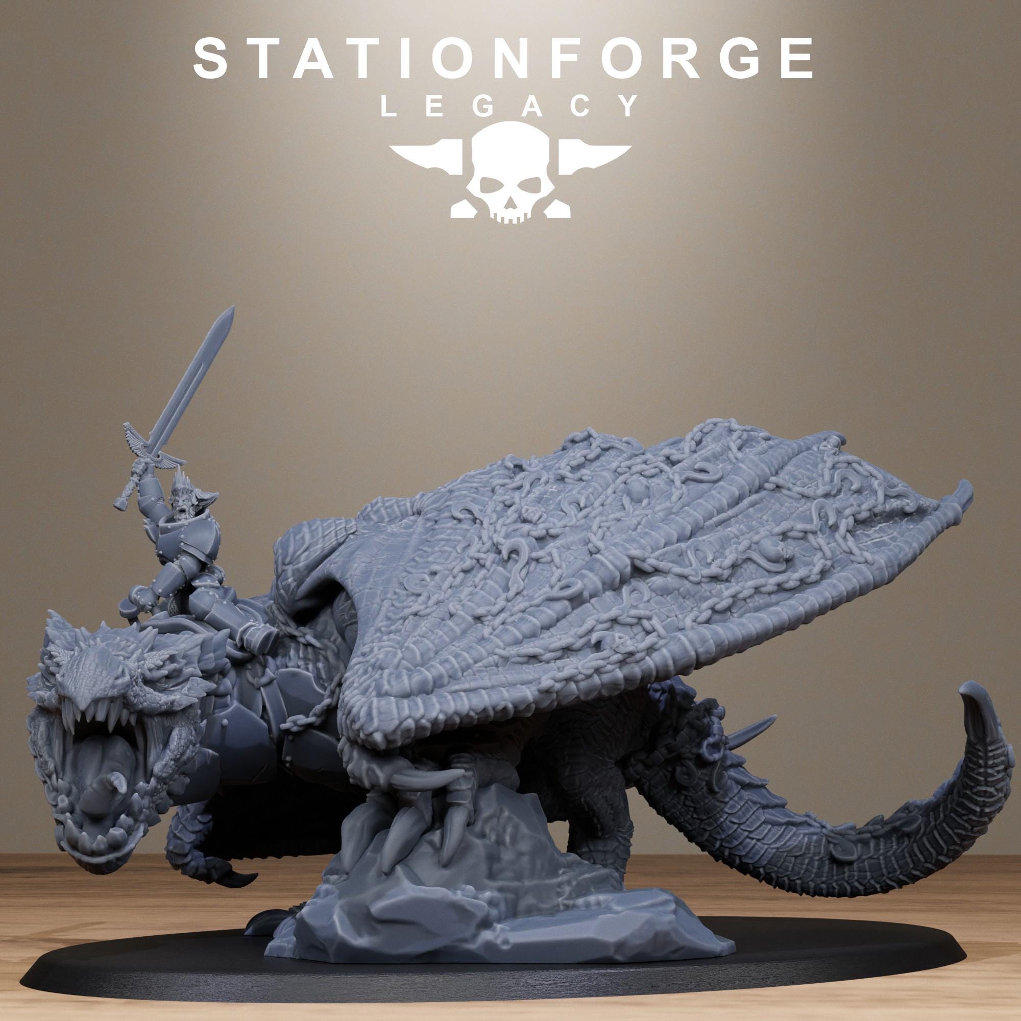 3D Printed Solaris Dragon by StationForge Miniatures