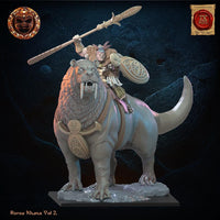3D Printed Tusker Ariki on Bunyip Mount by Lost Kingdom Miniatures