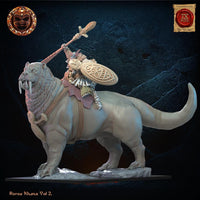 3D Printed Tusker Ariki on Bunyip Mount by Lost Kingdom Miniatures