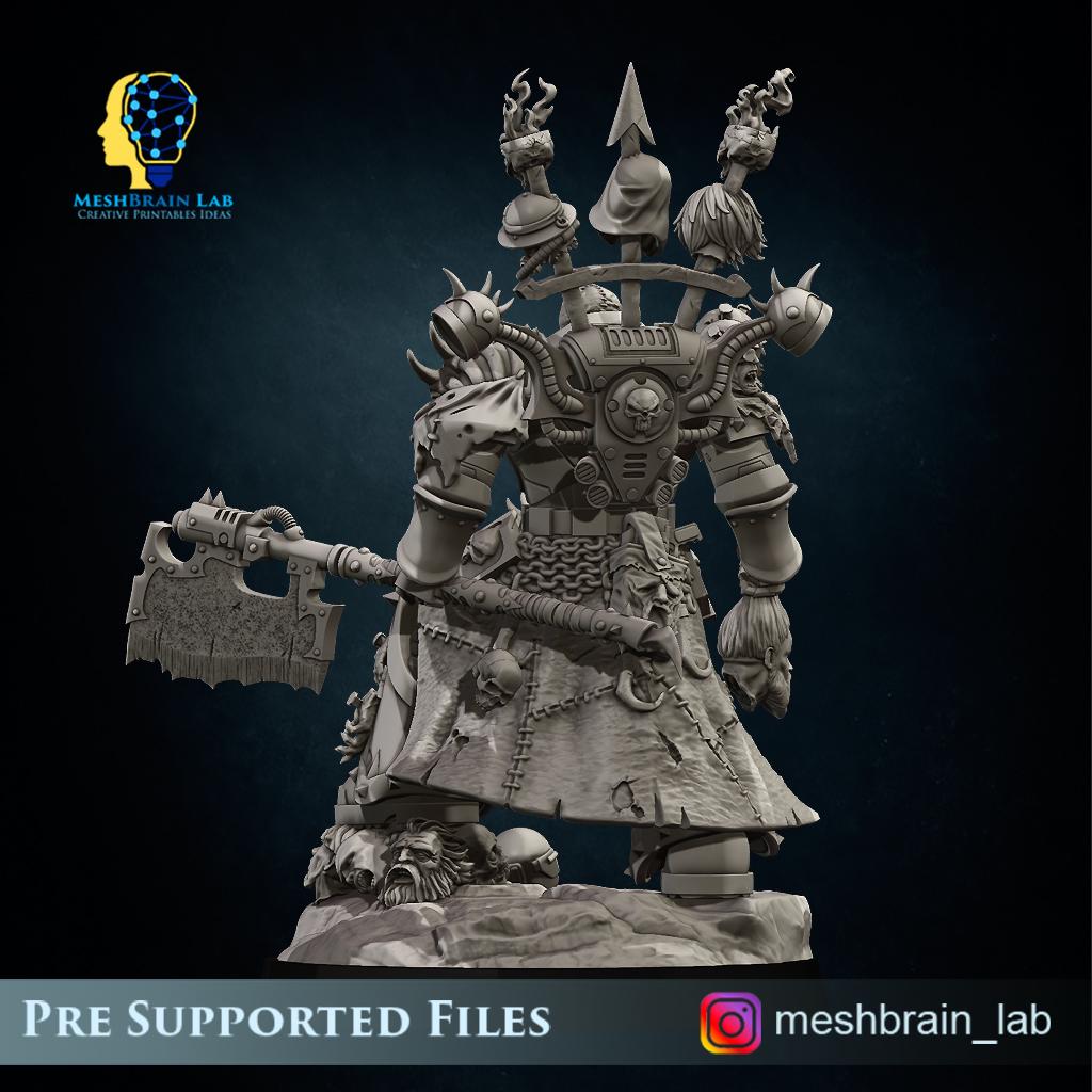 3d Printed Doom Marine Executor Lord By Meshbrain Labs Miniatures