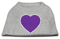 Pet Shirt "Swiss Dots Purple Heart"
