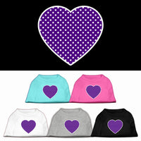 Pet Shirt "Swiss Dots Purple Heart"