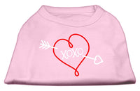 Pet Dog & Cat Shirt Screen Printed, "XOXO"