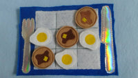 Pancake breakfast tic tac toe Party Favor - pancake slumber party - Board and Pieces - Classic Game - Quiet Toy - BIG FRENCHIES