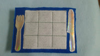 Pancake breakfast tic tac toe Party Favor - pancake slumber party - Board and Pieces - Classic Game - Quiet Toy - BIG FRENCHIES