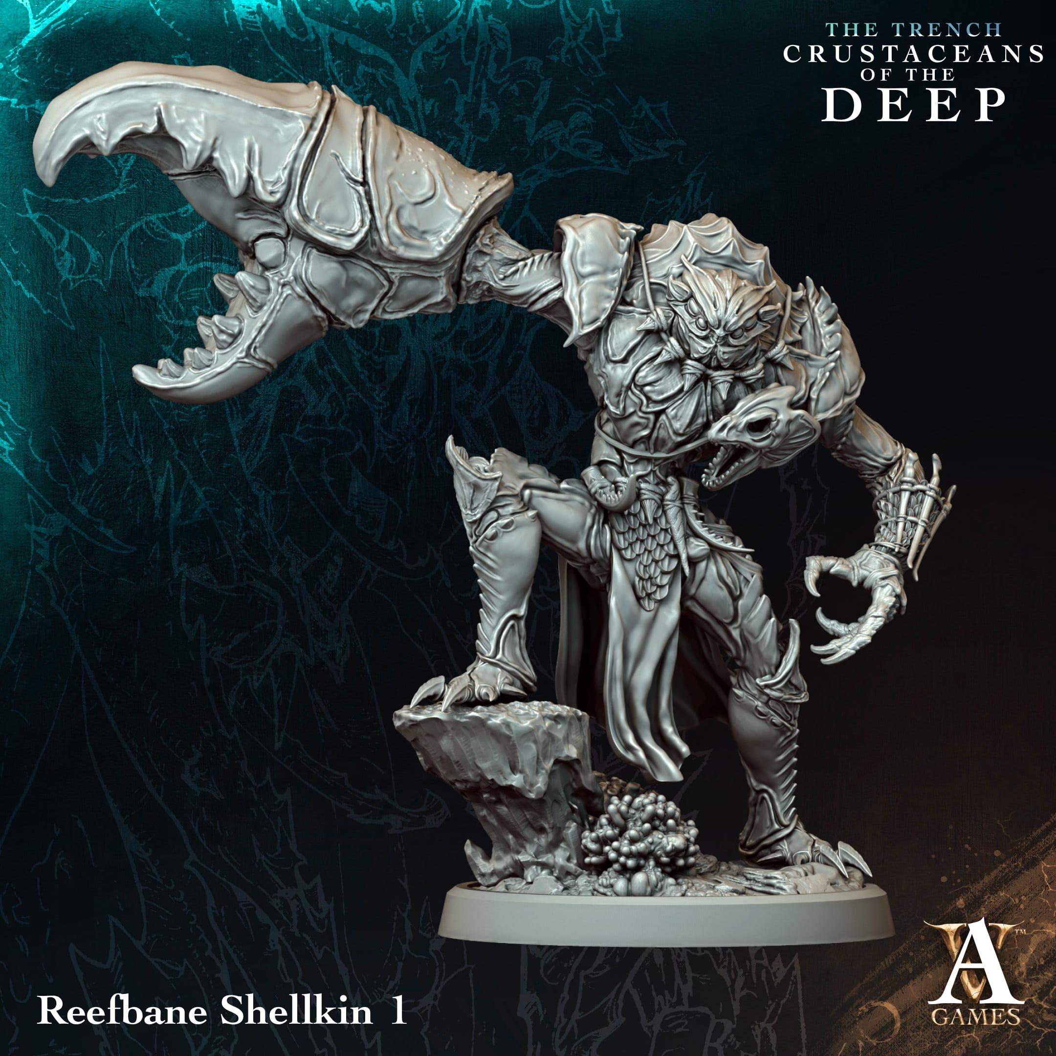 3D Printed Reefbane Shellkin by Archvillain Games