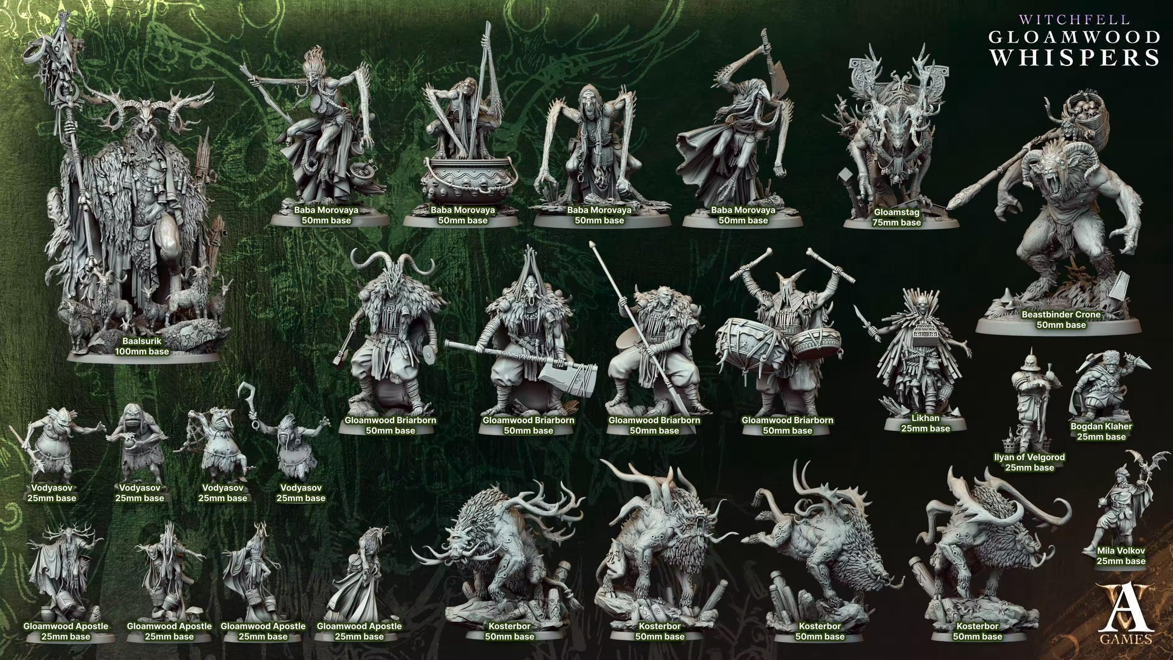 3D Printed Gloamwood Apostles by Archvillain Games