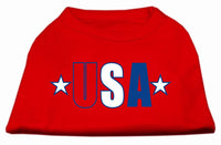 Pet Dog & Cat Shirt Screen Printed, "USA Star"